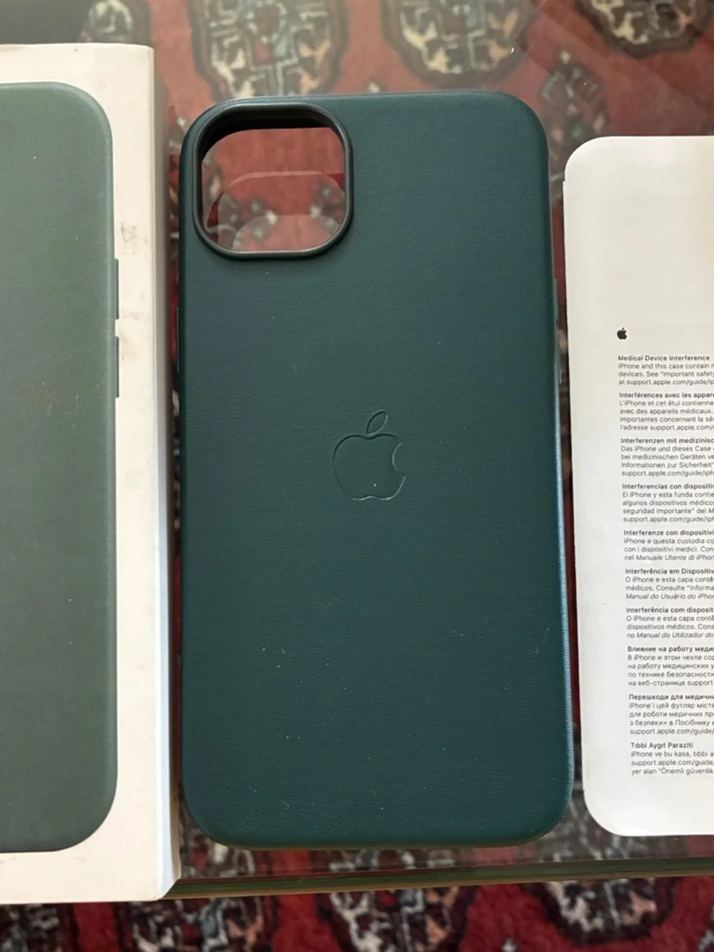 Apple Leather iPhone 14 Plus Case - Forest Green